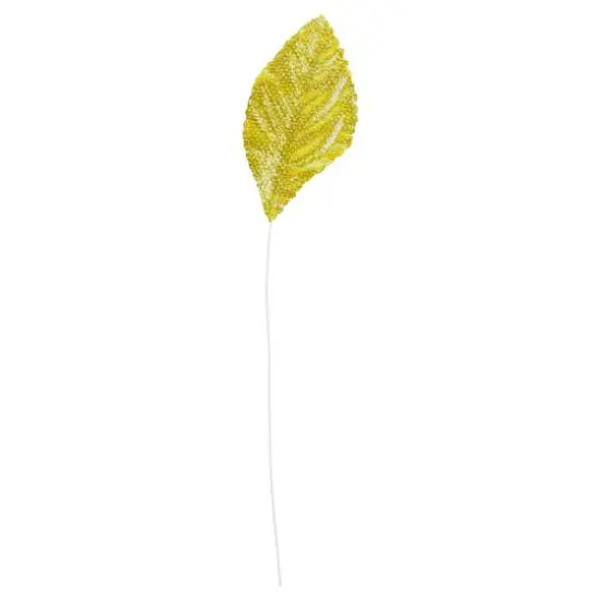 JAM Paper Foil Leaf Floral Accessory, 50ct. Gold {1}