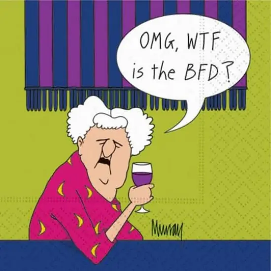 JAM Paper OMG WTF BFD Cocktail Napkins, 40ct. {1}