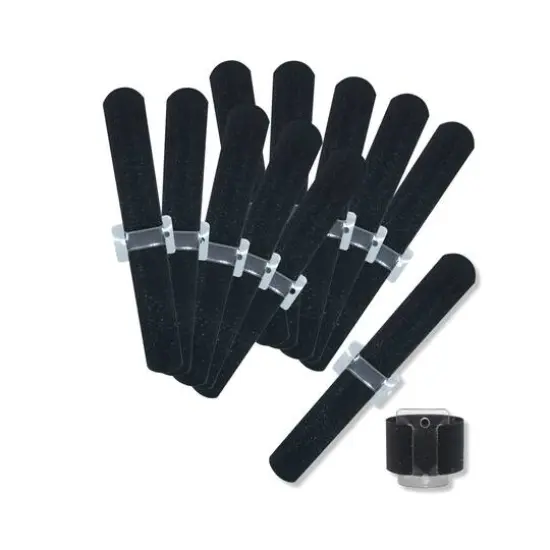 JAM Paper Slaplets Bracelets, 12ct. Sparkle Black {2}