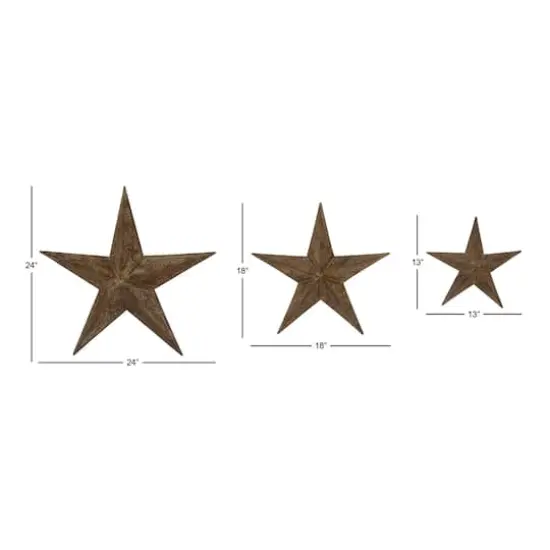 Brown Star Metal Farmhouse Outdoor Wall D&eacute;cor Set, 3ct. {7}