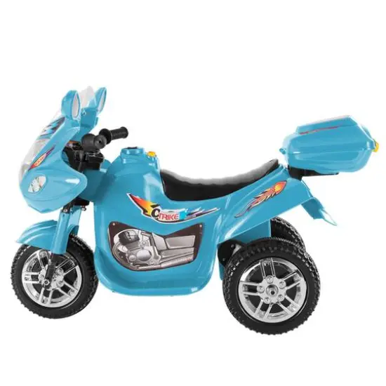 Toy Time Ride-On 3 Wheel Motorcycle Blue {5}