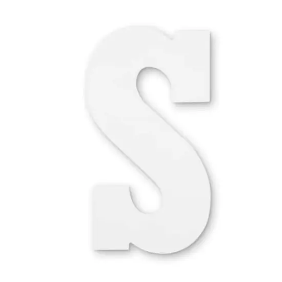 13" White MDF Uppercase Letter by Make Market&reg; S {1}