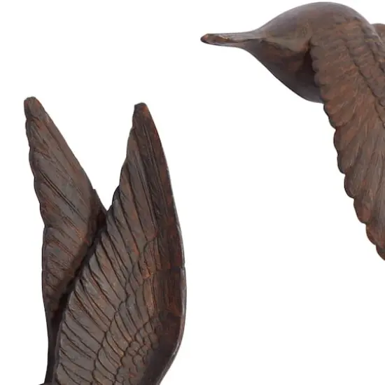 Brown Metal Farmhouse Birds Wall Decor Set {5}