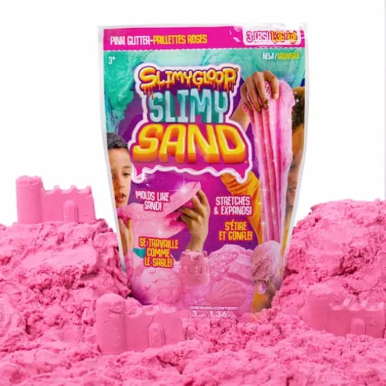 SlimyGloop&reg; 3 lb. Pink Glitter Slimy Sand&trade; {4}