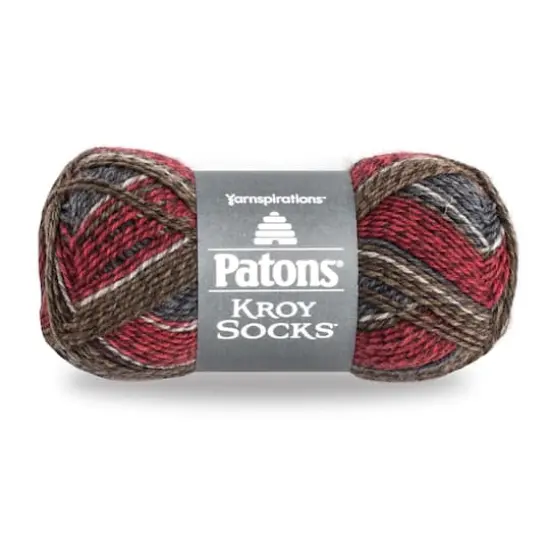 Patons&reg; Kroy Socks Yarn Grey Brown Marl {1}