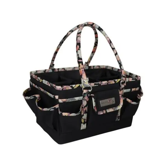 Everything Mary Black Floral Deluxe Store & Tote {13}