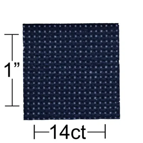 Essentials by Leisure Arts 14 Count Aida Cloth, 30" x 36" Navy {4}
