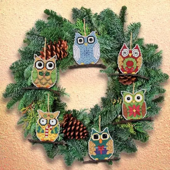 Janlynn&reg; Owl Counted Cross Stitch Ornaments Kit {3}
