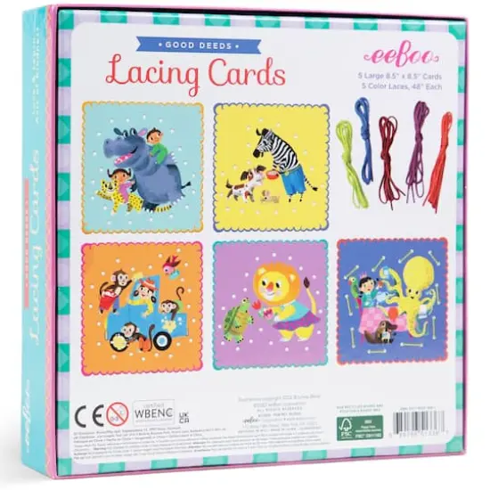 eeBoo Good Deeds Lacing Cards Set {5}