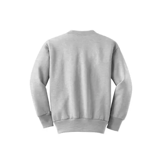Port & Company&reg; Youth Core Fleece Crewneck Sweatshirt Ash {5}