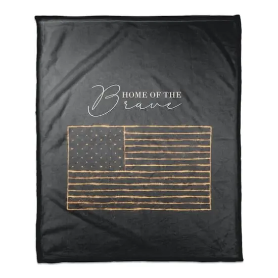 Home of the Brave Coral Fleece Blanket {1}