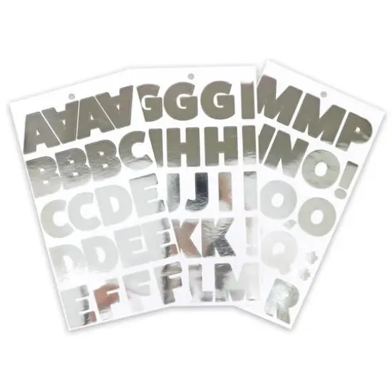 Silver Foil Bold Vinyl Alphabet Sticker Sheets by Recollections&trade; {1}