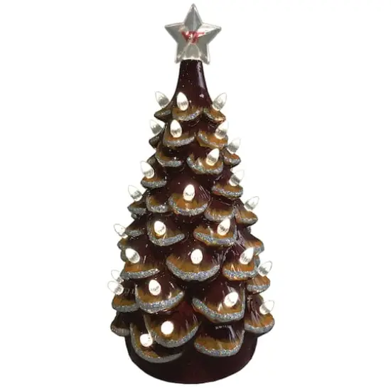 Santa's Workshop 14" NCAA College Team Ceramic LED Christmas Tree Virginia Tech {1}