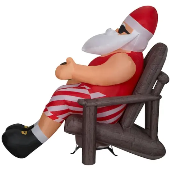 4.5ft. Airblown® Inflatable Christmas Santa in Outdoor Chair {4}