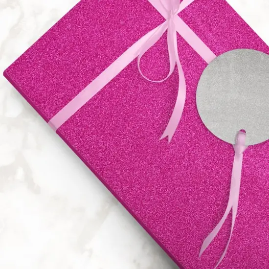 JAM Paper Glitter Gift Wrap Fuchsia Hot Pink {5}