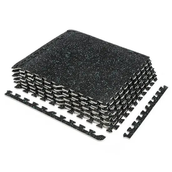 Sorbus 6ft. Blue Exercise Mat Tile Set {1}