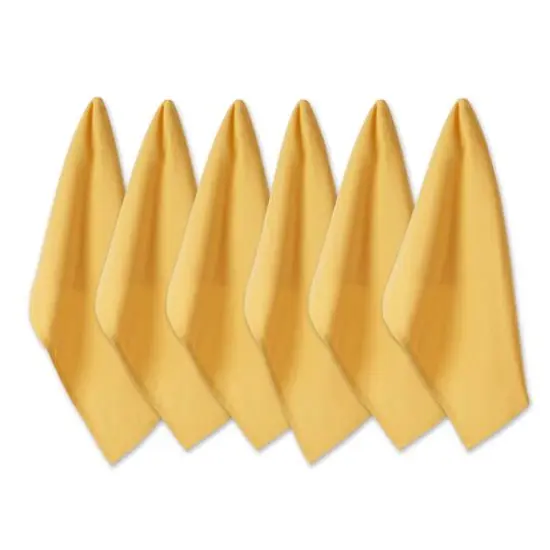DII&reg; Flat Woven Dishtowels, 6ct. Honey Gold {1}