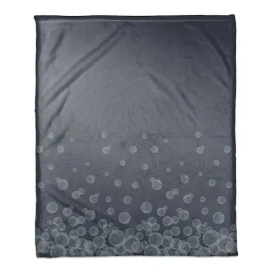 Bubbles Coral Fleece Blanket Navy {1}