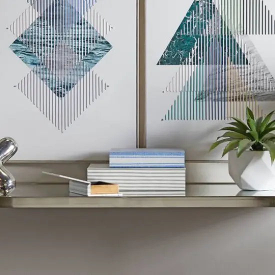 Striped Canvas Faux Book Box Set {9}