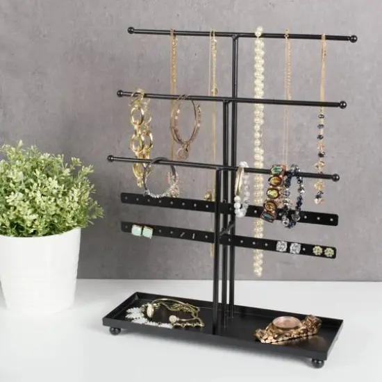 DII&reg; 3-Tier Jewelry Organizer Black {7}