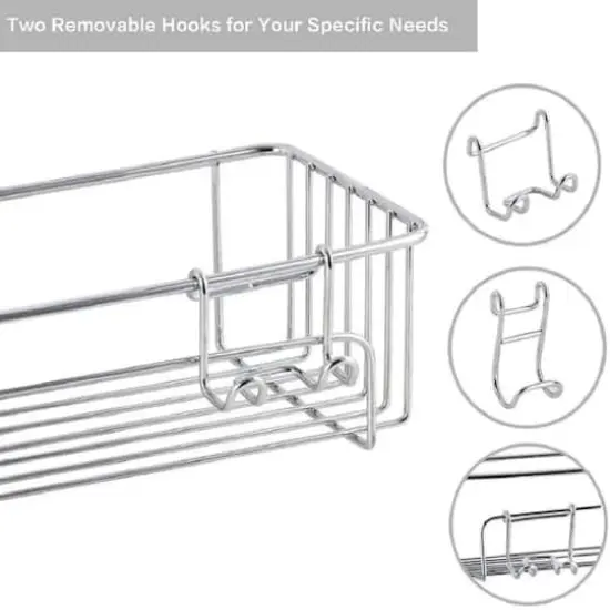 NEX&trade; Silver Shower Caddy Hanging Basket Shelf Set {4}