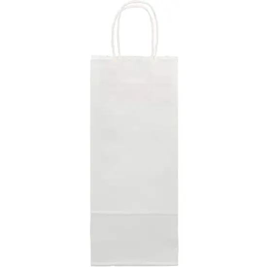 JAM Paper White Kraft Paper Wine Gift Bag, 100ct. {3}