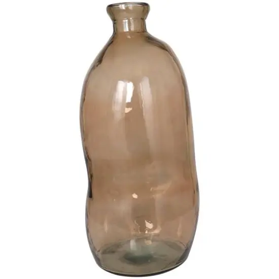 29" Brown Spanish Bottle Glass Vase {9}