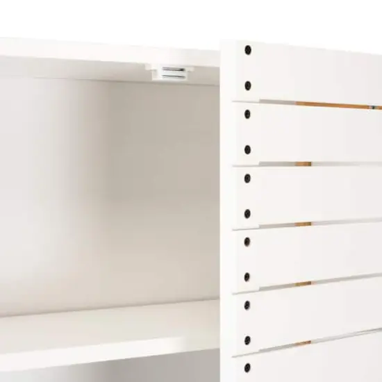 Organize It All 3-Shelf White Bamboo Over the Toilet Cabinet {8}