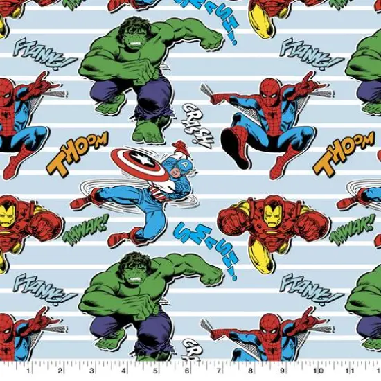 Marvel&reg; Retro Comics Heroes Unite Cotton Fabric {4}