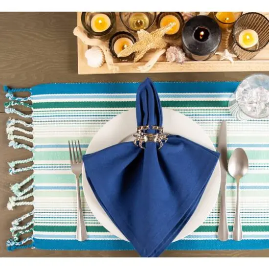 DII&reg; Tidal Stripe Fringed Placemat Set, 6ct. {7}
