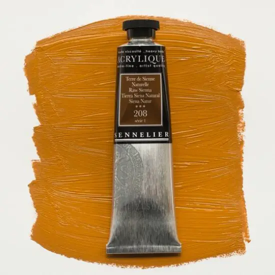 Sennelier Extra Fine Artists' Acrylic Paint, 60mL 208 Raw Sienna {4}