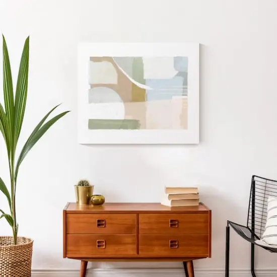 Pastel Modern Abstract 24" x 20" Canvas Wall Art {5}