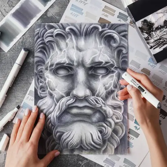 Arteza&reg; Gray Tones Dual Tip Alcohol Marker Set {6}