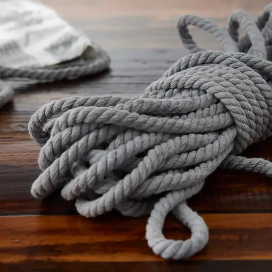 Macram&eacute; Cotton Cord by Loops & Threads&reg;, 50ft. Charcoal {3}