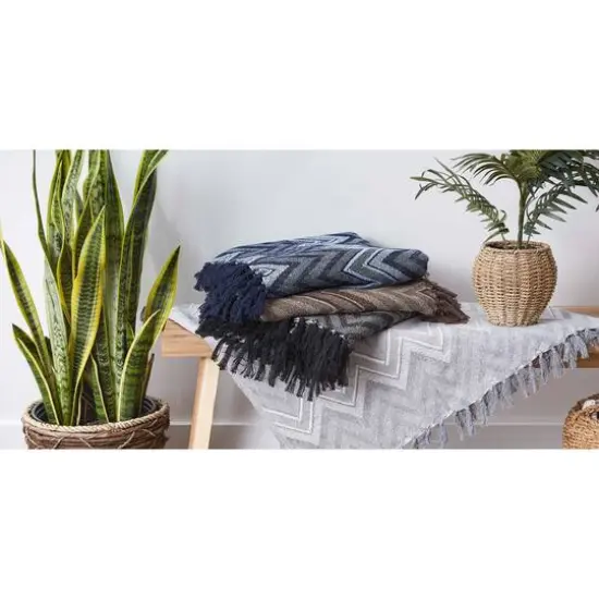 DII&reg; Zig-Zag Chevron Throw Stone {6}