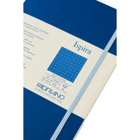Fabriano&reg; Ispira Dotted A5 Soft-Cover Notebook Blue {6}