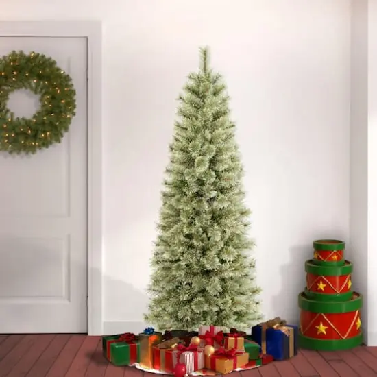 6ft. Unlit Artificial Arcadia Pine Cashmere Christmas Hinged Tree  {3}