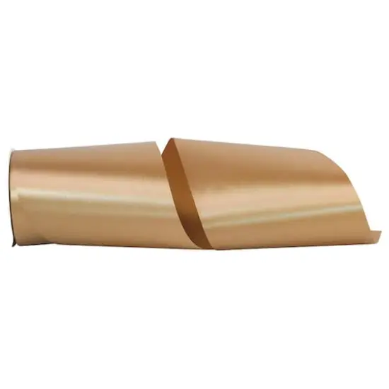 JAM Paper 6" x 50yd. Single Face Satin Allure Ribbon Antique Bronze {1}