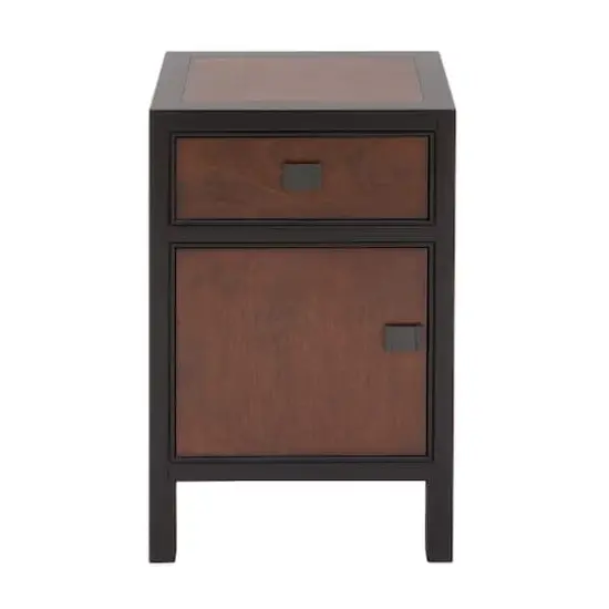 26" Dark Brown Wood Contemporary Cabinet {1}