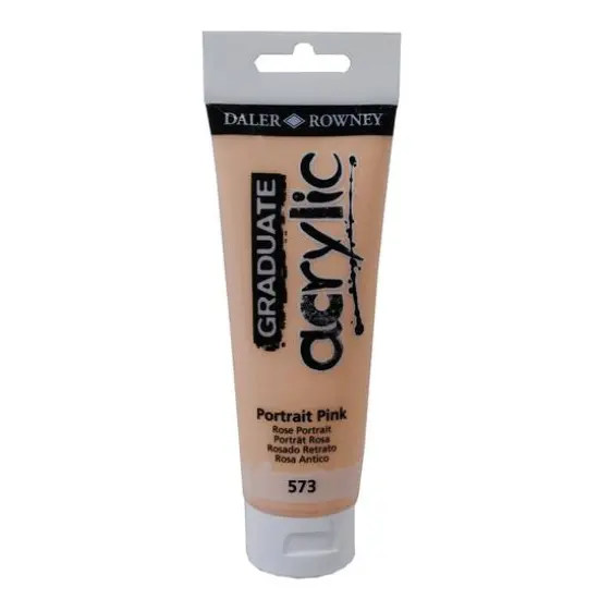 Daler-Rowney&reg; Graduate Acrylic Paint, 120mL 573 Portrait Pink {1}