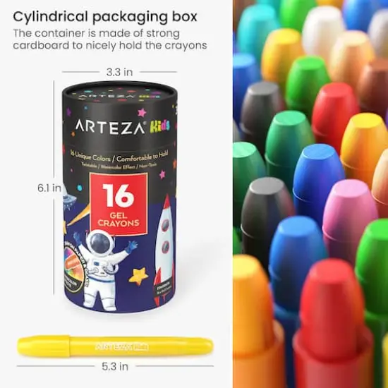 Arteza&reg; Kids Gel Crayons, 16 ct {5}