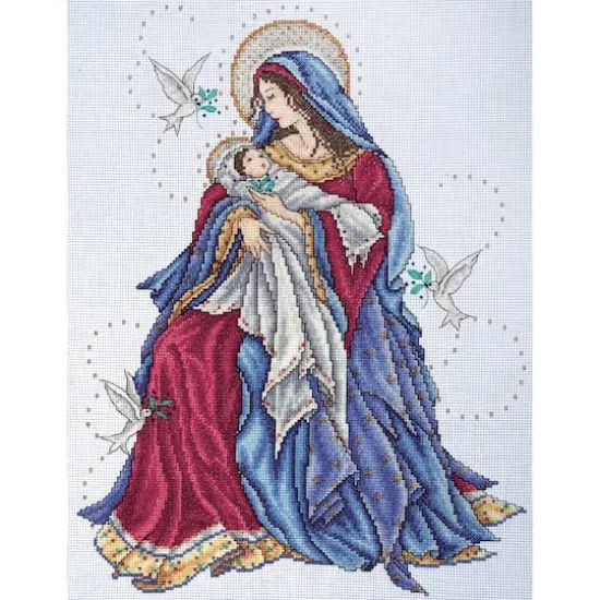 Design Works&trade; Madonna & Child Counted Cross Stitch Kit {3}