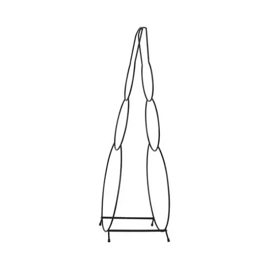 Hello Honey&reg; 34.75" Black Metal Snowman Shaped Log Holder {5}