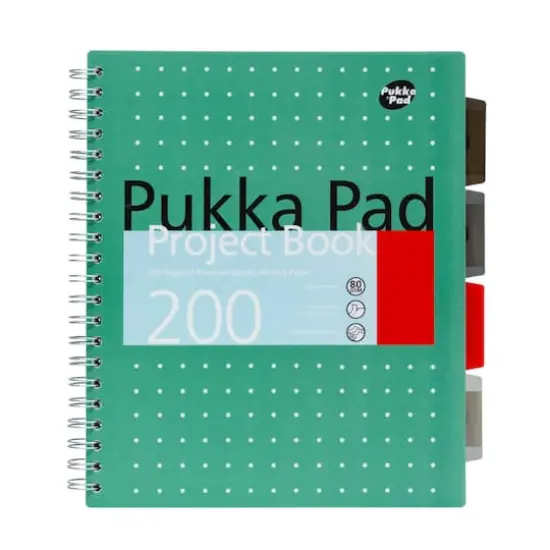 Pukka Pads Metallic Green Letter Sized Subject Divider Notebooks, 3ct. {3}