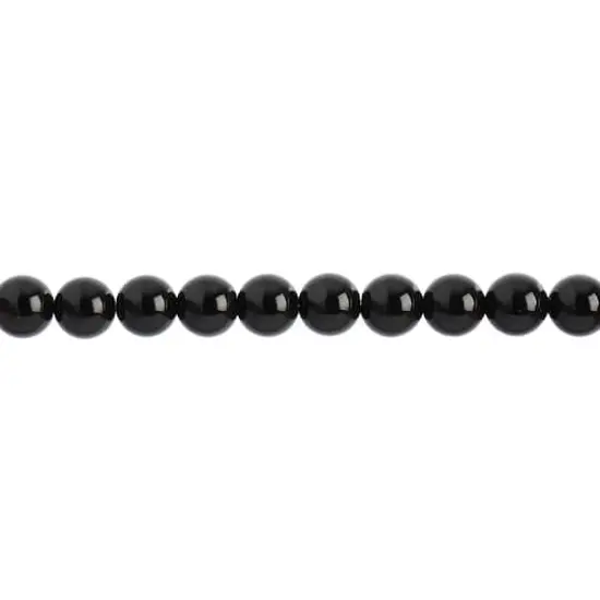 John Bead Earth's Jewels Natural Stone Round Beads, 8mm Black Onyx {1}