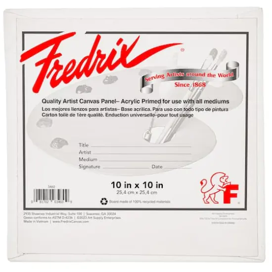 FREDRIX 12 Pack Artist Series Primed Canvas Panel {8}