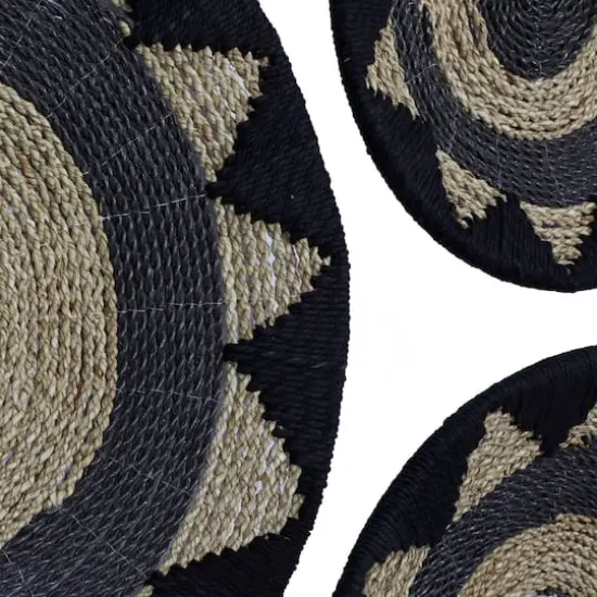 Set of 3 Black Cotton Rustic Wall Decor 24", 20", 16" {5}