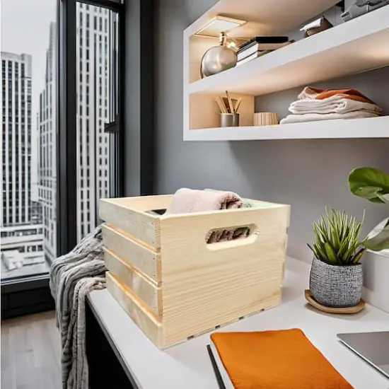 9.25" x 12.5" x 12.5" Pinewood Crate by Make Market&reg; {6}