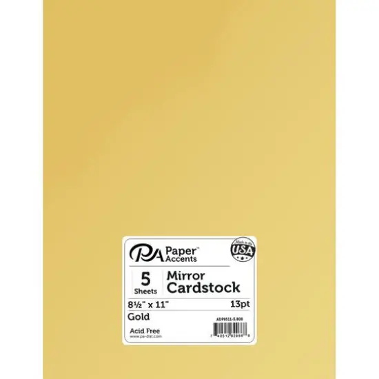 PA Paper&trade; Accents 8.5" x 11" Mirror Cardstock, 5 Sheets Red {2}
