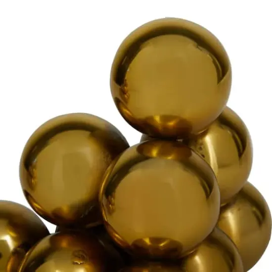 5" Gold Stainless Steel Stacked Orb Bookends Set {4}